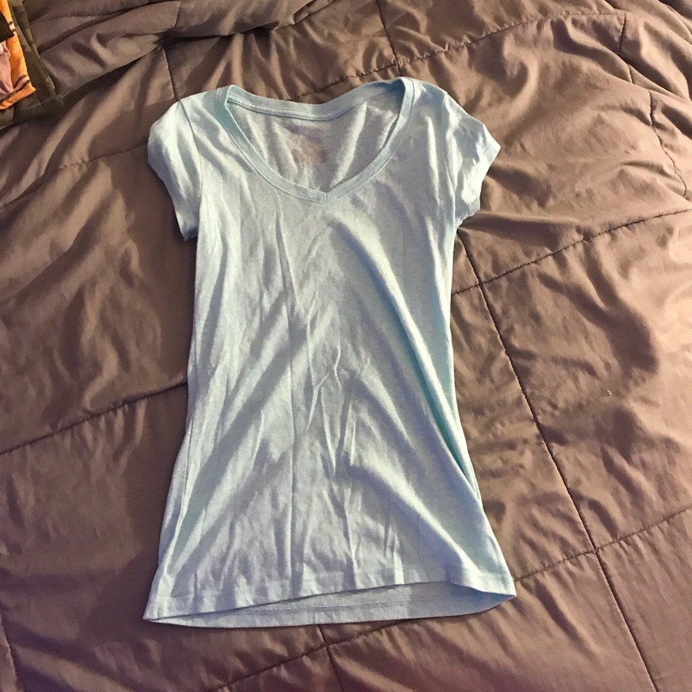 light blue t-shirt